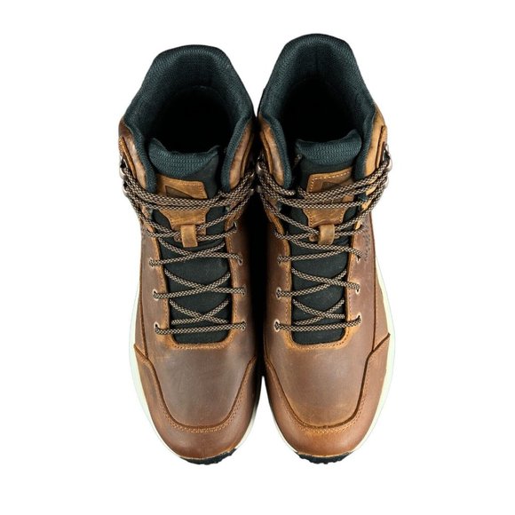 The NorthFace Men's Vals Mid Leather WP Caramel Brown Boots Sizes 8.5 - 14 - Picture 7 of 9